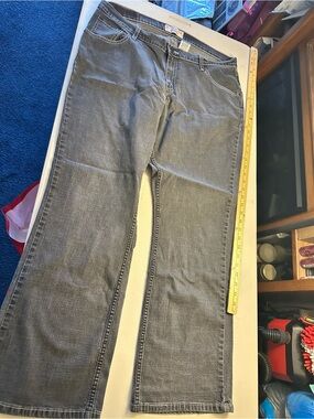 Vintage Levi's Bootcut Gray/Washed Black Denim Jeans Sz 18W